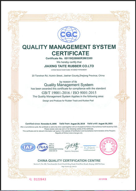 China JIAXING TAITE RUBBER CO.,LTD Certificaciones